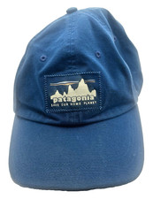 Cappello PATAGONIA blu Save Our Home Planet Skyline RARO taglia unica