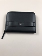 EMPORIO ARMANI Porta Documenti Portafoglio Porta Carte Pelle Nero Borsello Uomo