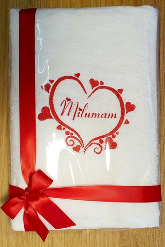 Asciugamani con nome - , cuori