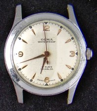 Orologio Olma Militar Uomo Manuale ETA 1080 Vintage Svizzero -- Funzionante