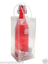 set 6 Icebag® Borsa refrigerante trasparente secchiello ghiaccio vino prosecco