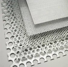 Lastra Lamiera Forata Acciaio Inox 304 foro mm 3 sp. mm 2 mm 100x1000 nocciolino