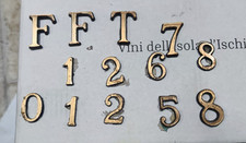 Lettere e numeri in bronzo vintage vecchie antiquariato