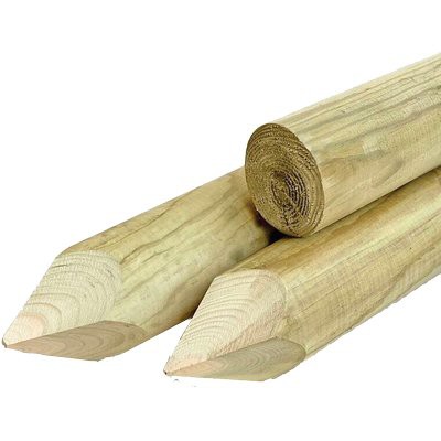 Palo tondo punta - +, legno