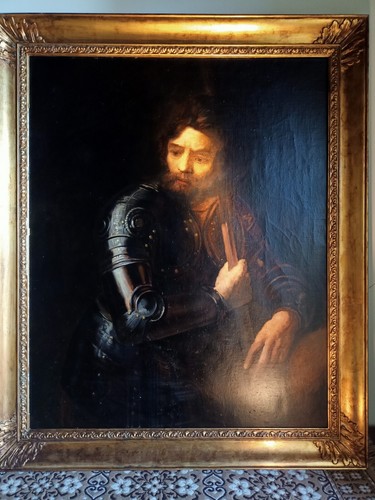 Antico quadro soldato - ., grandi