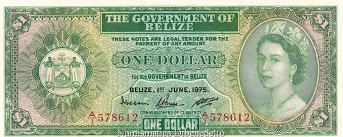 Belize dollaro 1975 - belize -, 1 dollaro