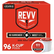 REVV NO RENDENT Caffè, Cialda Keurig K-Cup, Tostatura Scura, 96 Pezzi