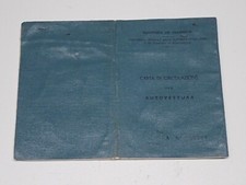 FIAT 1300 LIBRETTO CIRCOLAZIONE SOLO PER USO COLLEZIONE 1962