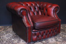 Bella Poltrona Chesterfield Chester club / pelle bordeaux / originale inglese/UK