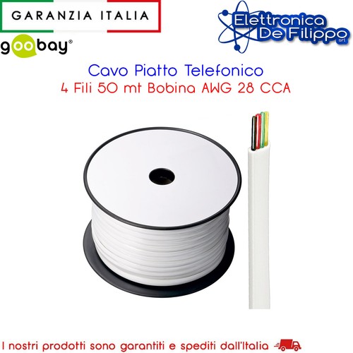 Cavo piatto telefonico fili - telefonico,