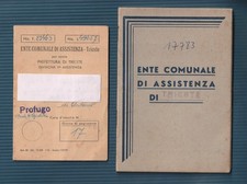 TRIESTE 1955,ESODO ISTRIA ITALIANA,DOCUMENTI DI PROFUGA ISTRIANA,E.C.A.,TITO,SLO