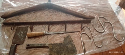 Antica mannaia coltello ganci - antica,
