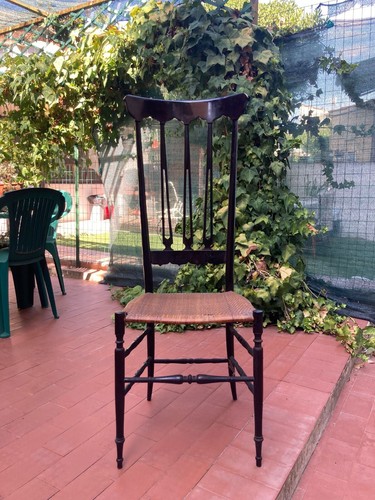 Sedia chiavarina nera 1960 - sedia,