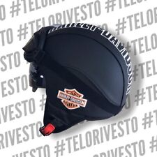 Casco Harley Davidson Visiera Scomparsa Interna Vintage retrò in pelle s m l xl