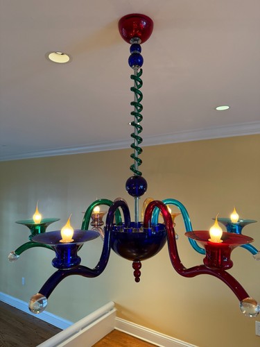 Lampadario veneziano vetro - lampadario, in