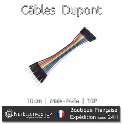 10x cables dupont 10cm - cables,