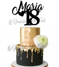 CAKE TOPPER 18 ANNI CON NOME  PERSONALIZZATO Decorazione torta compleanno