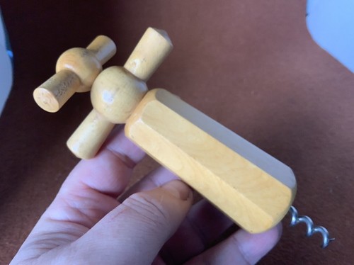 Antico cavatappi legno a - in,