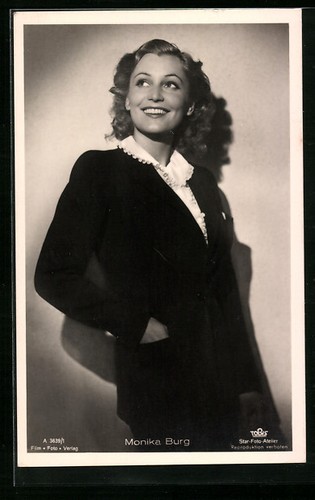 Cartolina attrice monika burg - attrice,