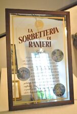 Specchio  Gelateria LA SORBETTERIA DI RANIERI collezionismo bar VINTAGE 65x45