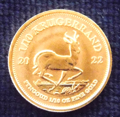 Moneta oro krugerrand 10 - d'oro, 1/10