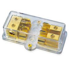 Blocco distribuzione fusibili SinusLive SB2-2 AGU/SG per 2 fusibili SG placcato oro