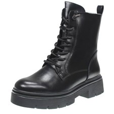 Marco Tozzi Anfibi Con Cerniera Nero - Donna Scarpe Stivaletti Stringati