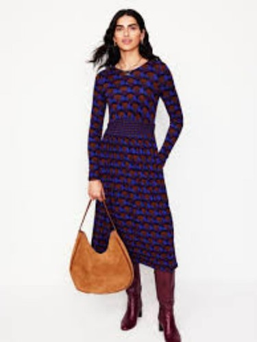 Abito midi boho artsy preppy - midi,