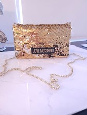 Borsa Love Moschino paillettes oro pochette tracolla