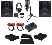 Rockville Home Studio Recording Kit con Interfaccia 2x2+Monitor+Mic+Cuffie