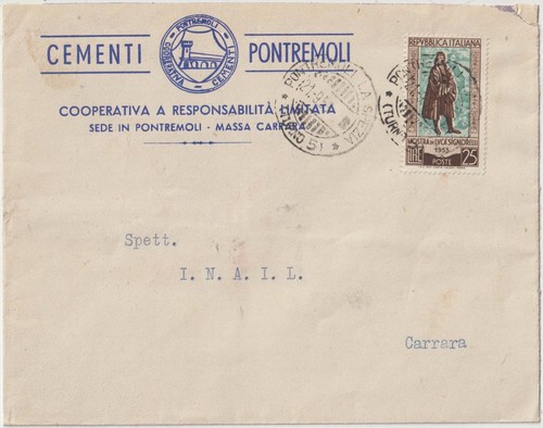 Italia 1953 25l signorelli - 25l,