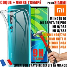 COQUE SILICONE + VITRE VERRE XIAOMI 12 11T 9 9T 8 lite REDMI 10A Note 11 10 8 9T