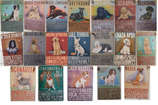 Insegna pendente mini placca metallica vintage 9 cm x 6,5 cm tema cani da compagnia