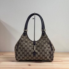 Borsa gucci tela pelle beige - pelle,