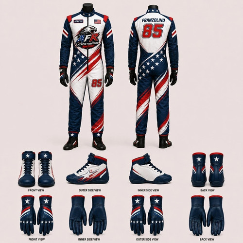 Tuta kart racing con scarpe - kart,