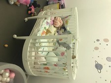 Culla trasformabile (culla, letto, poltroncine) con materassi e biancheria