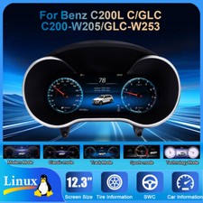 Cruscotto quadro strumenti digitale LCD 12,3" per Mercedes C GLC W205 X253 2015-2021