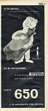 PIRELLI BORSA ACQUA CALDA=ANNI '50=1957=PUBBLICITA=ADVERTISING RAYMOND SAVIGNAC