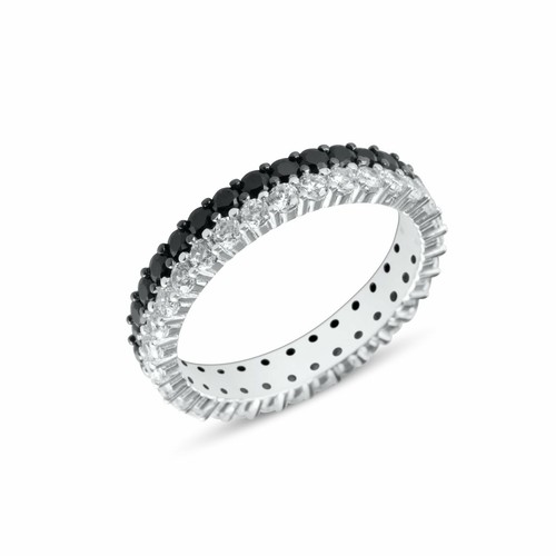 Anello veretta bicolore - , donna
