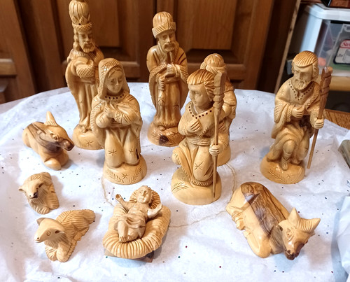 Set presepe vintage legno - set,