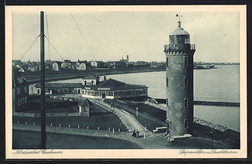 Cartolina cuxhaven padiglione - cuxhaven,,