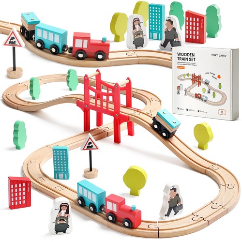 Pista treno legno set - pista,