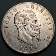 REGNO D'ITALIA 5 LIRE 1875
