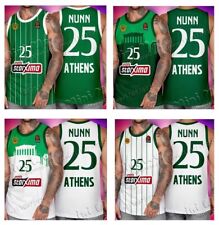 Maglie Basket Personalizzate Lessort 26 Nunn 25 Panathinaikos Grecia Stampate