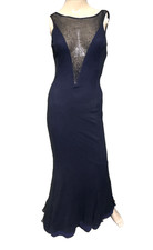 Abito lungo in seta ricamato