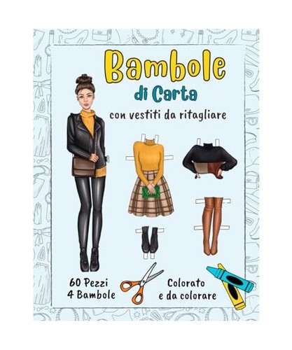 Bambole carta con vestiti - di,
