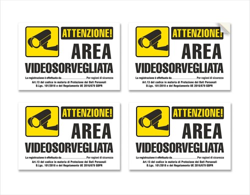 Adesivi videosorveglianza mis - adesivi,