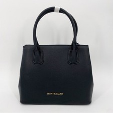 Borsa shopping nuova originale Tru Trussardi donna pelle nera 76BTBITS02