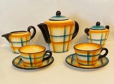 ARISTIDE CORRADINI MONTELUPO  TETE A TETE IN CERAMICA ANNI 30 FUTURISTA DECO'