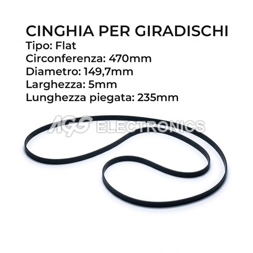 Cinghia per giradischi flat - per,
